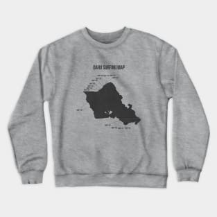 Oahu Surf map Crewneck Sweatshirt